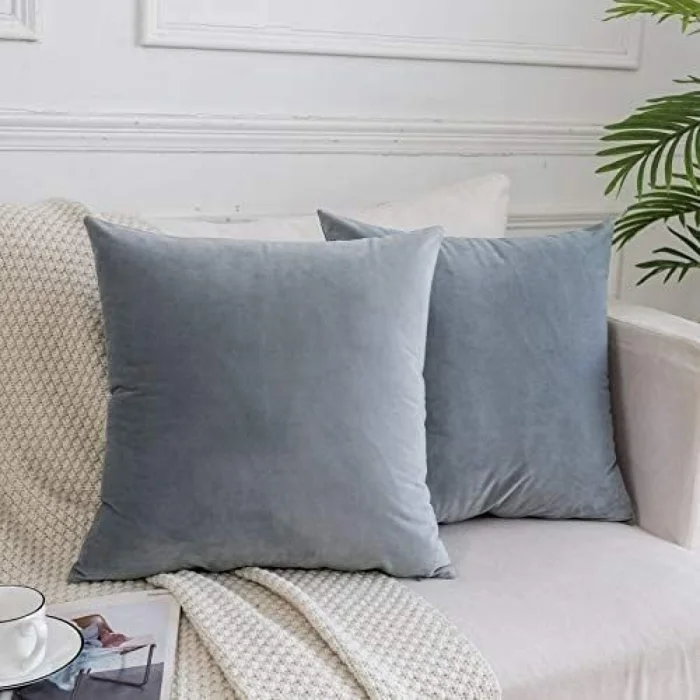 ALMOHADON VELVET 40x40CM CELESTE en Celeste - Textiles, Uruguay | Decohogar, vista 3