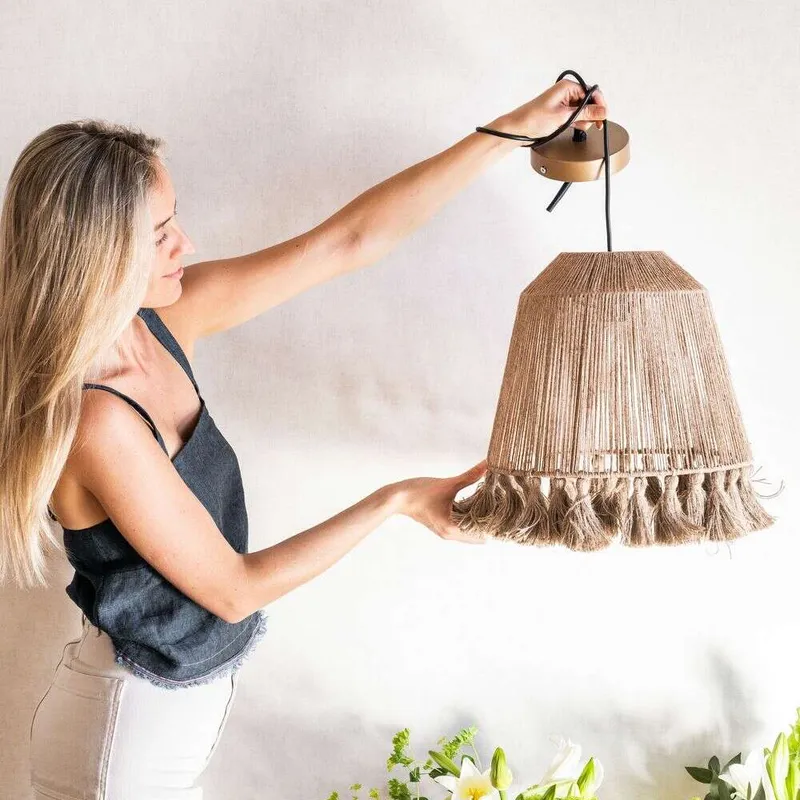 LAMPARA DE TECHO - BOHO en Marrón - Lámparas colgantes, Uruguay | La Iberica