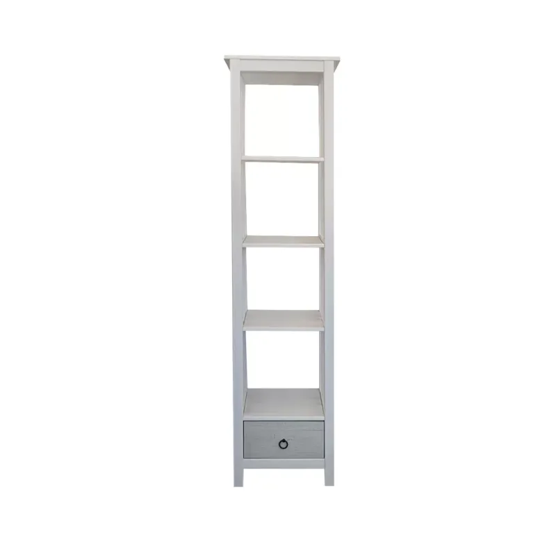 Estantería Angosta 1 Cajón - Flora en Blanco - Bibliotecas, Uruguay | Concetto Casa