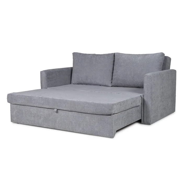 Sofá Cama Poliana - Tela Microfibra - Cora 06-153 (Grafito) en Gris - Sillones y sofás, Uruguay | NYR, vista 2