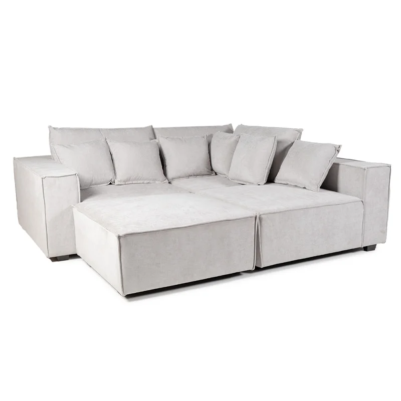Sofá Modular Maia (4 módulos) - Tela Microfibra - 12073 (Greige) en Beige - Sillones y sofás, Uruguay | Nyr, vista 7