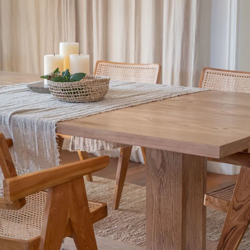 MESA COMEDOR LOURO ST BARTHS A MEDIDA en Madera natural - Mesas de comedor, Uruguay | Masinfinito Casa
