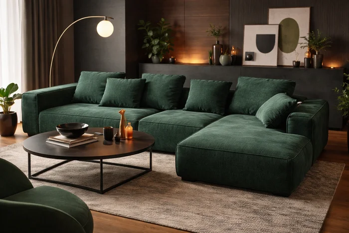 Sofa esquinero pana - Butacas, banquetas y puffs, Uruguay | Simple Deco, vista 6