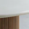 MESA LUCIANA COMEDOR ORGANICA CEMENTO Y TEKA RECICLADA en Multicolor - Mesas de comedor, Uruguay | Masinfinito Casa, vista 2 de 2