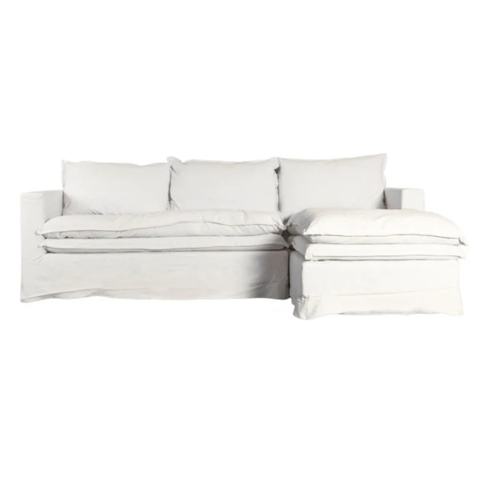 Sillon 3 Cuerpos Con Chaise Alaska en Blanco - Sillones y sofás, Uruguay | La Cueva Muebles, vista 4