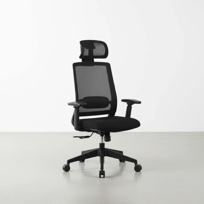 Silla De Oficina Malla-y-metal Negro 2788f-1m en Negro - Escritorios y sillas de escritorio, Uruguay | Divino