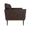 Butaca Poltrona Tapizada Cuertina Pu Patas De Madera - Butacas, banquetas y puffs, Uruguay | Lais Muebles, vista 3 de 4