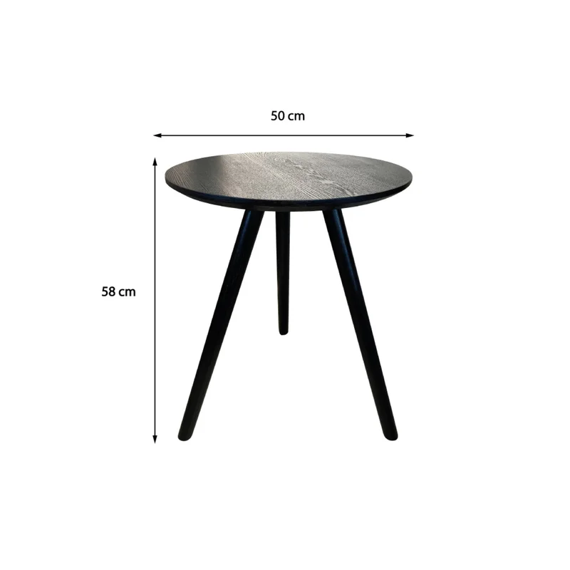 Mesa auxiliar Mid Century - Negra en Negro - Mesas de living, Uruguay | Walnut, vista 3