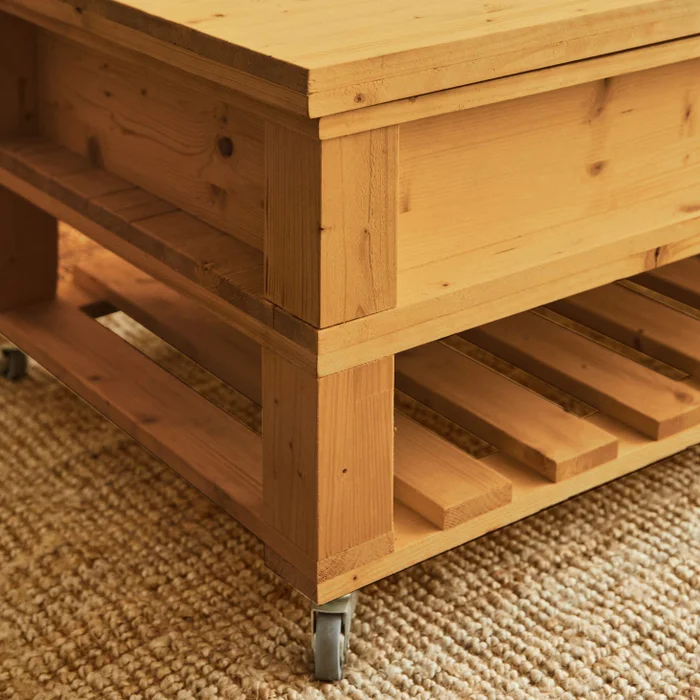 Mesa elevable Meike en Madera natural - Mesas de living, Uruguay | Tree House Deco, vista 4