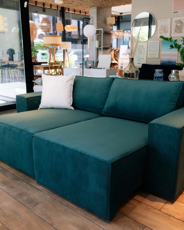 Sofá Retráctil España 3 Cuerpos (210cm) EASY CLEAN – Verde en Verde - Sillones y sofás, Uruguay | Berna Home, vista 6