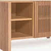 Banco Beyla con 2 puertas de madera maciza y chapa de roble 98,5 cm FSC 100% en Madera natural - Butacas, banquetas y puffs, Uruguay | Kavehome, vista 5 de 9