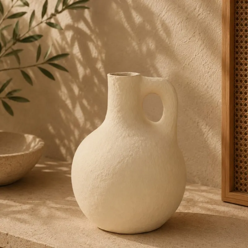 Jarrón Gigi en Beige - Decoración, Uruguay | Aihaus