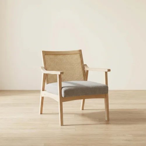 Butaca Madera-y-tela Gris Dakota en Gris - Sillones y sofás, Uruguay | Divino