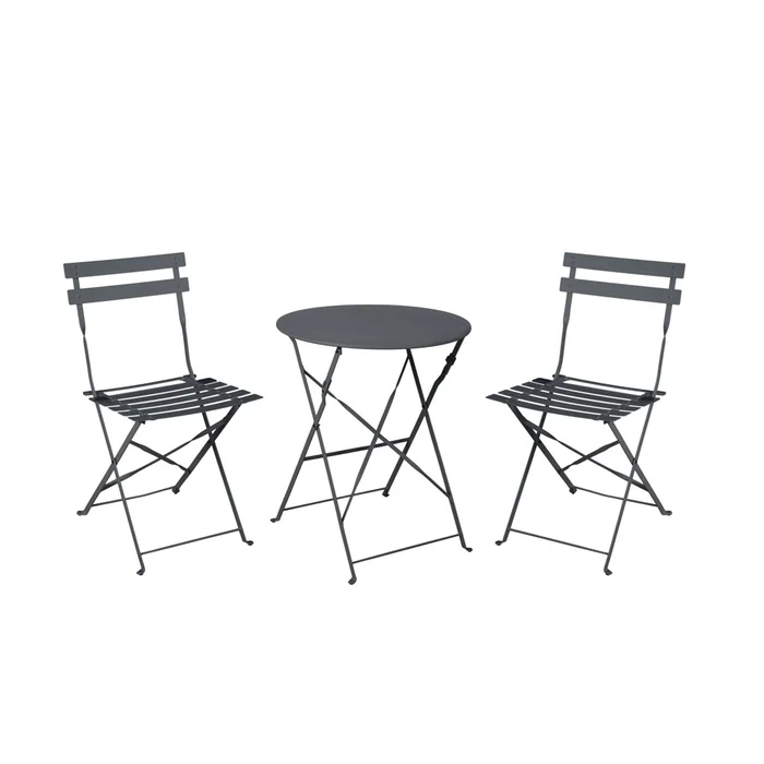 Set De Terraza Acero Gris Laos en Gris - Muebles para el exterior, Uruguay | Divino, vista 2
