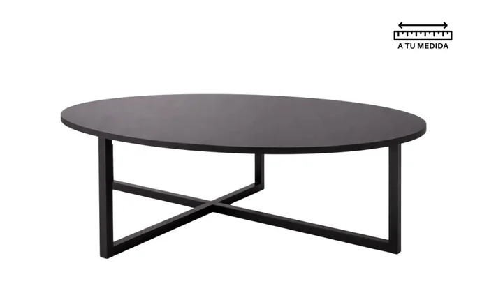 Mesa de Living Oval AMBAY en Negro - Mesas de living, Uruguay | Finkel