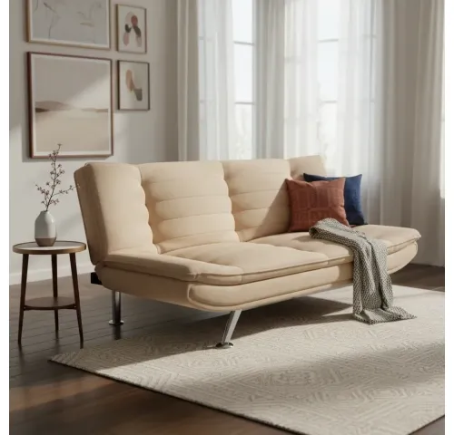 Sofa cama microfibra GRIS - Sillones y sofás, Uruguay | Que Sal Muebleria