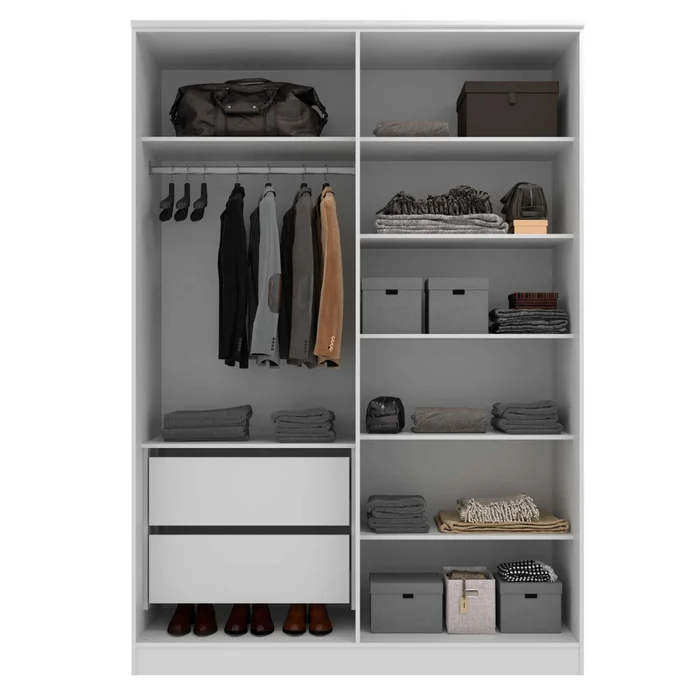 Placard Ropero 4 Puertas Mdf Blanco Logan en Blanco - Roperos y placares, Uruguay | Divino, vista 3