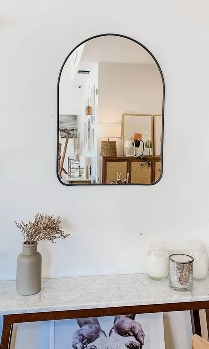 Espejo arco pequeño marco de goma en Marrón - Espejos, Uruguay | Tree House Deco, vista 4
