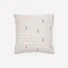 Almohadón Blaina de algodón y lino blanco con detalle bordado - rojo 45 x 45 cm en Blanco, Terracota - Textiles, Uruguay | Kavehome, vista 1 de 4