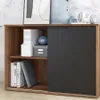 BIBLIOTECA BAJA 1 PUERTA CASTA?O/NEGRO MDP 15MM BHO 39-228 - Muebles para TV, Uruguay | Rosas Hermanos, vista 4 de 4