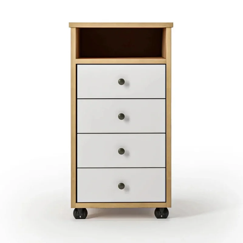 Cómoda 4 Cajones 1 Nicho - Línea Maden - Blanco en Blanco - Cómodas, Uruguay | Ecowood, vista 3