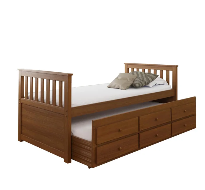 Cama Marinera 1 plaza Pino - Tota 001 - Marron en Marrón - Dormitorio, Uruguay | Rústico Hogar