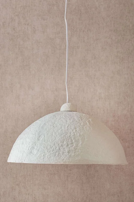LAMPARA DE TECHO ALBA - PAPEL MACHE en Blanco - Lámparas colgantes, Uruguay | La Iberica