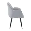 Silla Giratoria Lusso - Tela Rústica - W83 (Gris) en Gris - Butacas, banquetas y puffs, Uruguay | NYR, vista 5 de 5