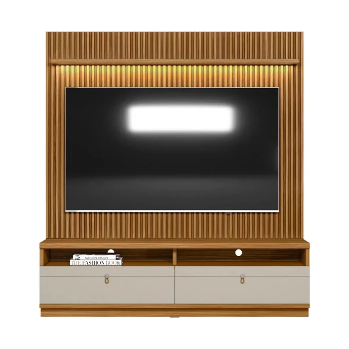 Modular para Tv Ouro Rack + Panel 1.8 - Línea Haus en Madera natural - Muebles para TV, Uruguay | Ecowood, vista 2