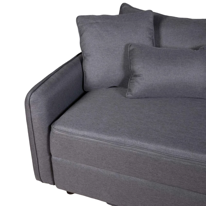 Sofá Cama Tela Gris Arizona Grafito en Gris - Sillones y sofás, Uruguay | Divino, vista 6