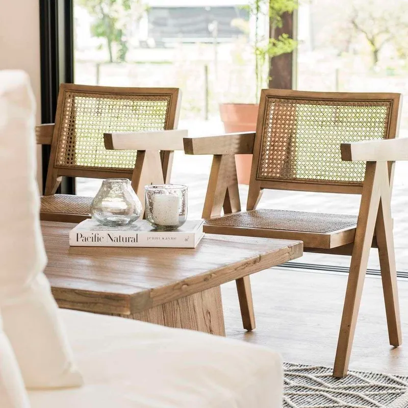 BUTACA OLSEN - PINO MACIZO Y ESTERILLA en Madera natural - Butacas, banquetas y puffs, Uruguay | La Iberica
