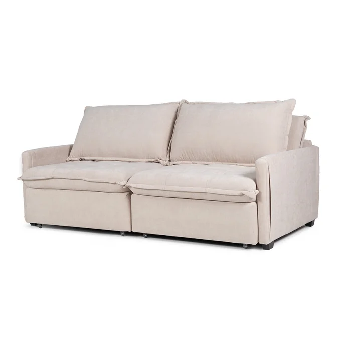 Sofá Cama Oliver - Tela Microfibra - 12072 (Beige) en Beige - Sillones y sofás, Uruguay | NYR