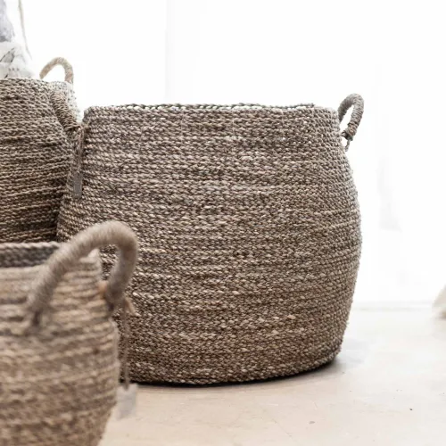 Canasto Seagrass, L en Madera natural - Canastos, Uruguay | Soho Deco