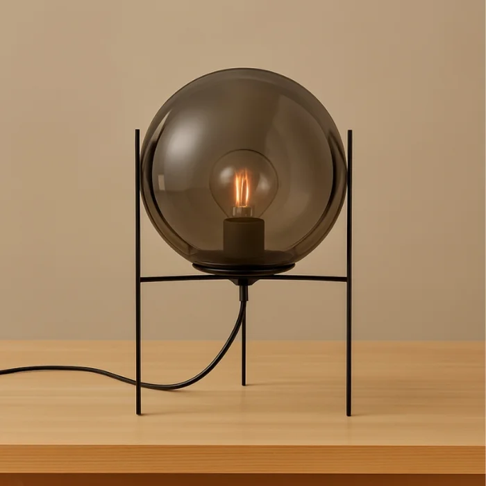 Luminaria de Mesa Pireo Negro en Negro - Lámparas de mesa, Uruguay | Serlux, vista 3