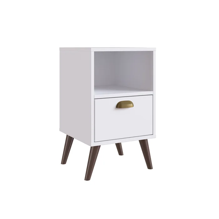 Mesa De Luz Living Dormitorio 1 Cajon Auxiliar Mesita en Blanco - Mesas de luz, Uruguay | Muebles Express