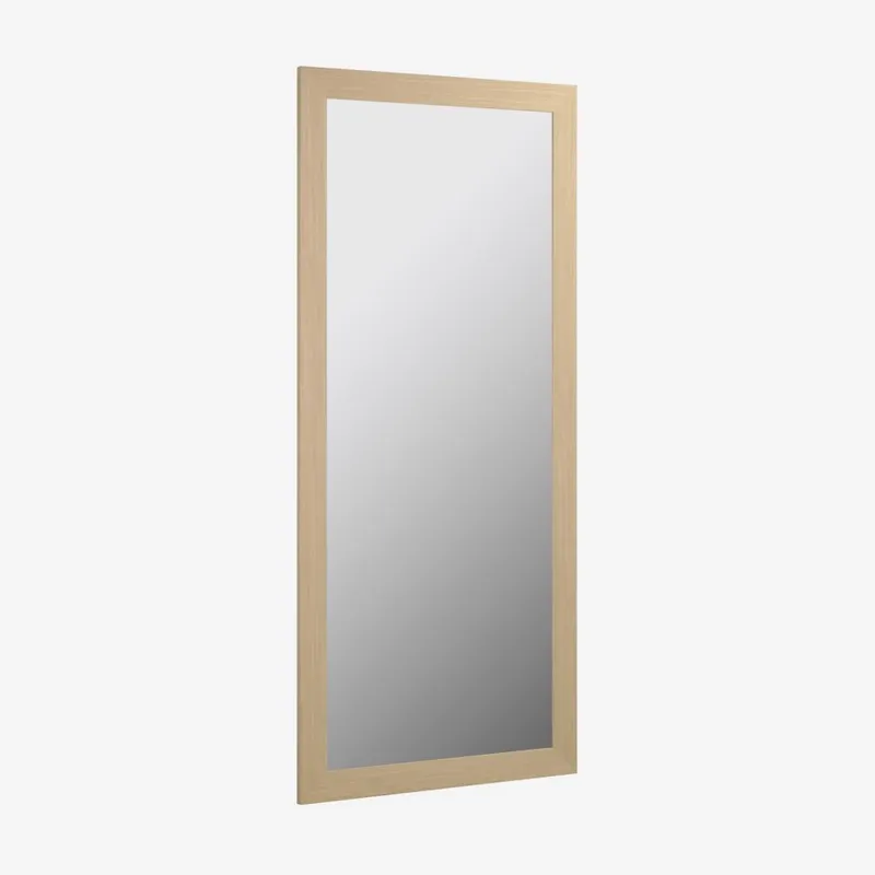 Espejo Yvaine 80,5 x 180,5cm marco ancho con acabado natural en Madera natural - Espejos, Uruguay | Kavehome
