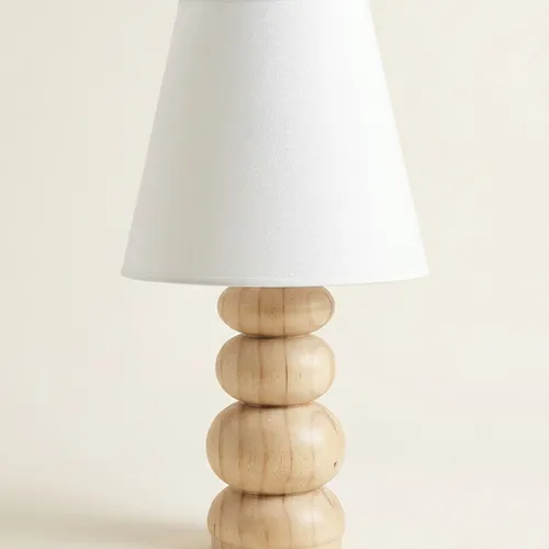 LÁMPARA TORNEADO MADERA en Madera natural - Lámparas de mesa, Uruguay | Cabana