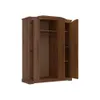 Ropero Curvo 3 Puertas Madera Maciza Línea Monterrey - Oscuro/Nogal en Marrón - Roperos y placares, Uruguay | Ecowood, vista 3 de 3