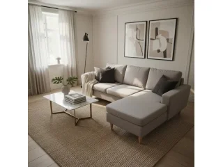 Sofá en L 3 cuerpos de Lino Gris - Sillones y sofás, Uruguay | Que Sal Muebleria, vista 3
