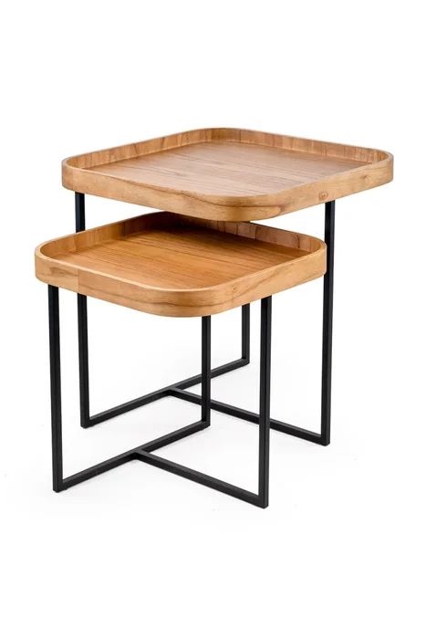 MESA LATERAL LIVE BAJA CINAMOMO NAURAL 45X45X48H CM en Madera natural - Mesas de arrimo, Uruguay | Vinibel, vista 4