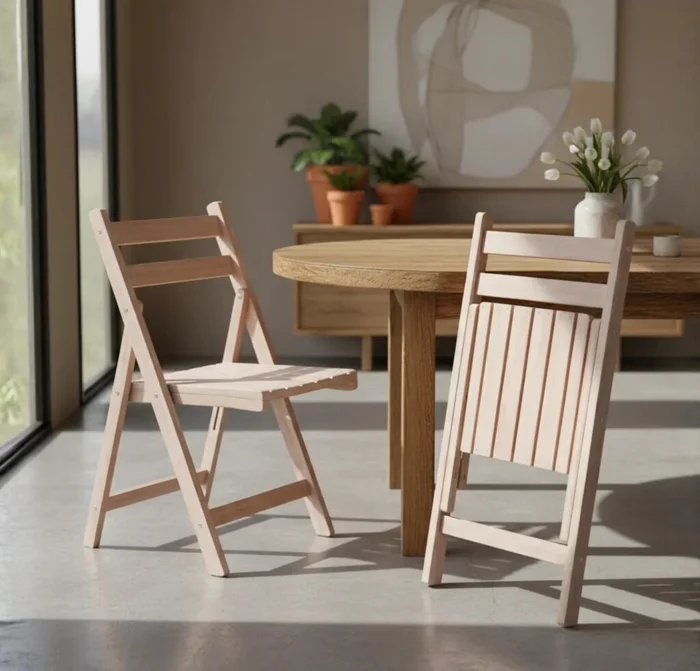 Silla Plegable Madera Eucaliptus en Madera natural - Sillas, Uruguay | La Cueva Muebles