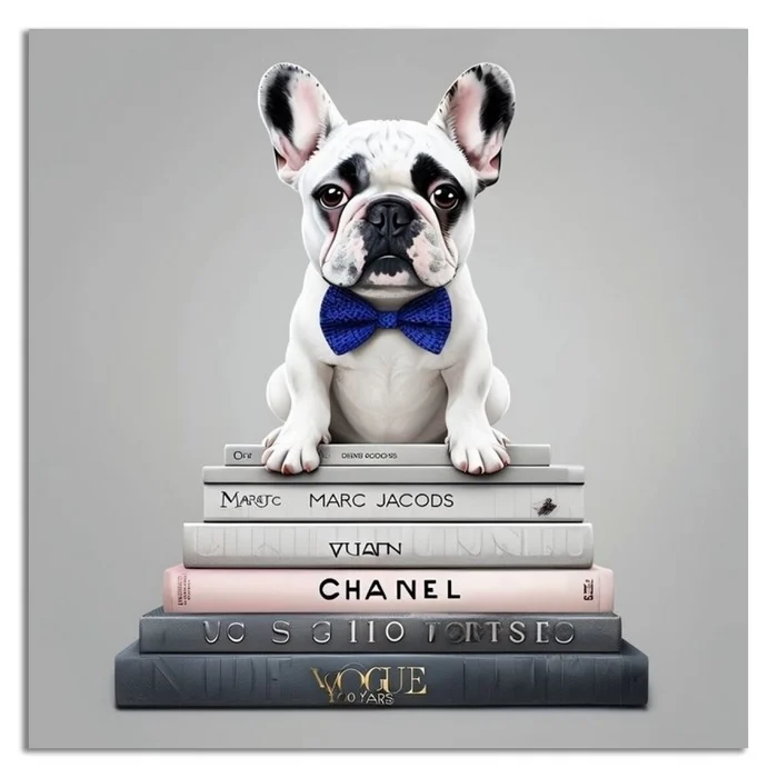 CUADRO CANVAS 40x40cm PERRO BULLDOG BLANCO 1 en Blanco - Decoración de pared, Uruguay | Decohogar