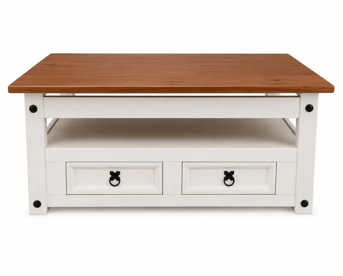 MESA DE CENTRO ARTICULADA CORONA BLANCO CH9145B en Blanco - Mesas de living, Uruguay | Alfa Ventas