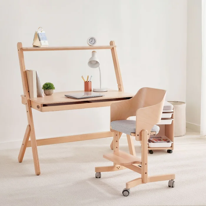 ESCRITORIO ELITE BEIGE en Madera natural - Escritorios y sillas de escritorio, Uruguay | Viasono, vista 2