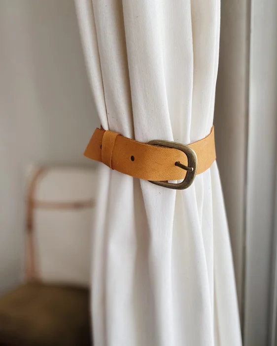 Cortineros de cuero con hebilla – Set x2 - Percheros y colgadores, Uruguay | Dreams On Time