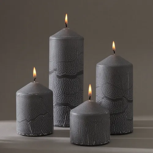 Vela Gris Estampada - Velas y Portavelas, Uruguay | Tiendas Montevideo