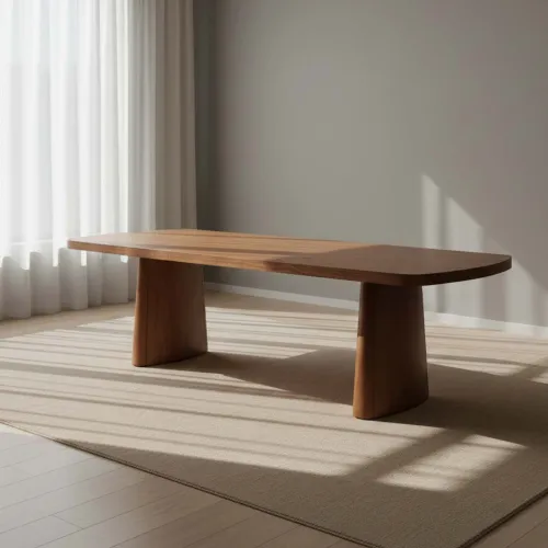 Mesa De Comedor Madera Marron Florencia en ALMENDRA - Mesas de comedor, Uruguay | Divino