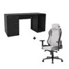 Silla Tela + Escritorio Gamer Station Xt en GRIS|NEGRO - Escritorios y sillas de escritorio, Uruguay | Divino, vista 1 de 9