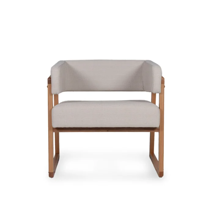 Butaca Bria - Tela Rústica - 218-G2 (Cruda) en Beige - Butacas, banquetas y puffs, Uruguay | NYR, vista 2