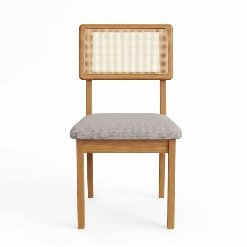 Silla de comedor Monica 100% MDF con RATAN en Madera natural - Sillas, Uruguay | Balton, vista 20
